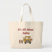 School Bus Driver Bag Grote Tote Bag (Voorkant)