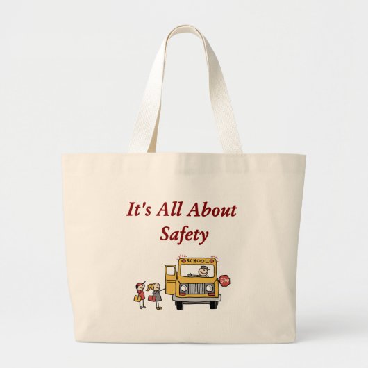 School Bus Driver Bag Grote Tote Bag (Voorkant)