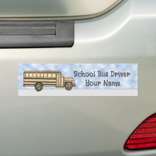 School Bus Driver Bumpersticker (Op auto)