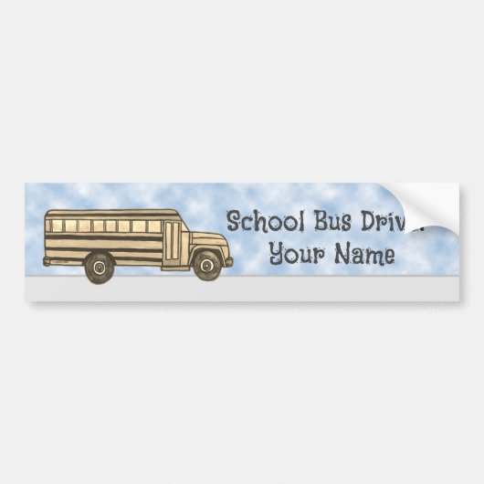 School Bus Driver Bumpersticker (Voorkant)