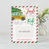 School Bus Driver Christmas Gifts Card Holder Kaart (Staand voorkant)