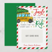 School Bus Driver Christmas Gifts Card Holder Kaart (Voorkant / Achterkant)