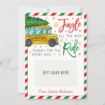 School Bus Driver Christmas Gifts Card Holder
