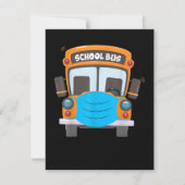 School Bus Driver Gezichtsmasker Grappig Kostuum X Notitiekaartje (Voorkant)