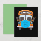 School Bus Driver Gezichtsmasker Grappig Kostuum X Notitiekaartje (Voorkant / Achterkant)