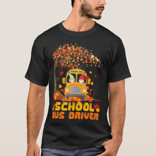 School Bus Driver Herfst Herfst Design Vrouwen Man T-shirt (Voorkant)