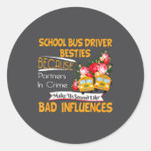 School Bus Driver Ies  Ronde Sticker (Voorkant)