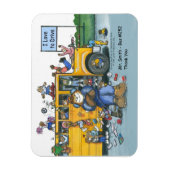 School Bus Driver Magnet, mannelijke chauffeur Magneet (Verticaal)