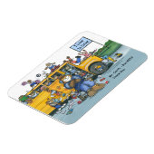School Bus Driver Magnet, mannelijke chauffeur Magneet (Linkerzijde)