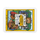 School Bus Driver Magnet, van een meisje Magneet (Horizontaal)