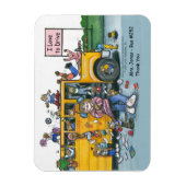 School Bus Driver Magnet, vrouw chauffeur Magneet (Verticaal)