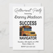 School Bus Driver Pensioen Partij Kaart (Voorkant)