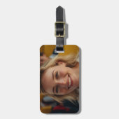 School Bus Driver Photo Customize Bagagelabel (Voorkant verticaal)