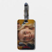 School Bus Driver Photo Customize Bagagelabel (Achterkant verticaal)