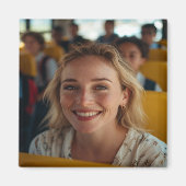 School Bus Driver Photo Customize Magneet (Voorkant)