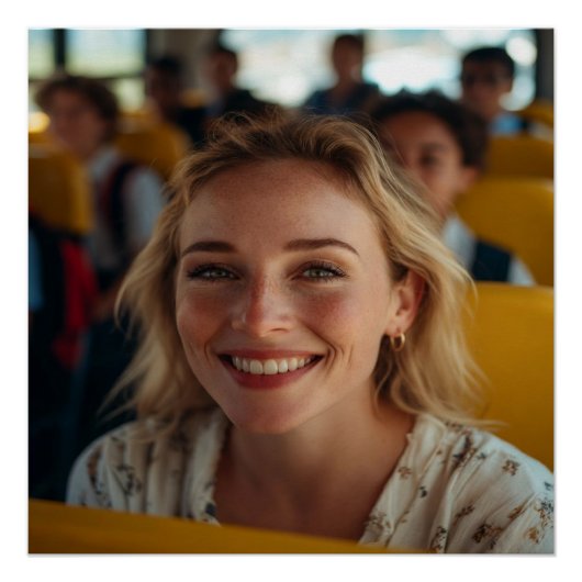 School Bus Driver Photo Customize Perfect Poster (Voorkant)