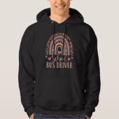School Bus Driver Rainbow Leopard Print Bus Driver Hoodie (Voorkant)