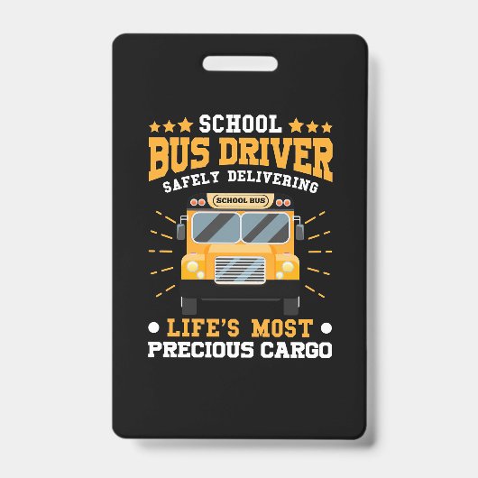 School Bus Driver Safely Delivering Badge (Voorkant)