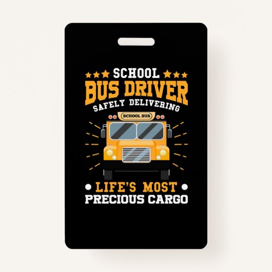 School Bus Driver Safely Delivering Badge (Voorkant)