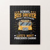 School Bus Driver Safely Delivering Legpuzzel (Verticaal)