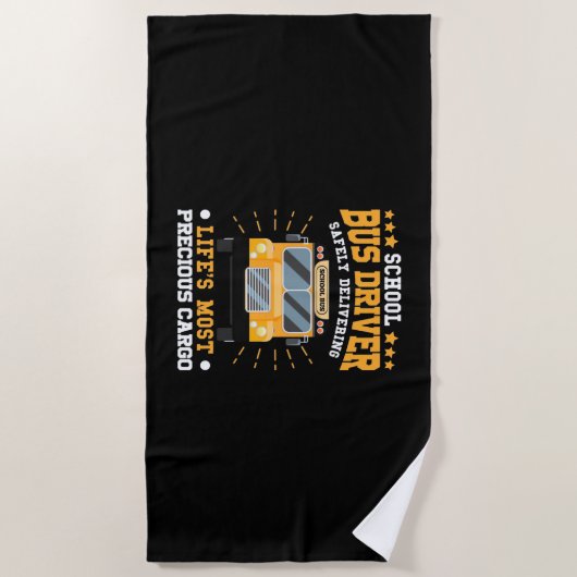 School Bus Driver Safely Delivering Strandlaken (Voorkant)