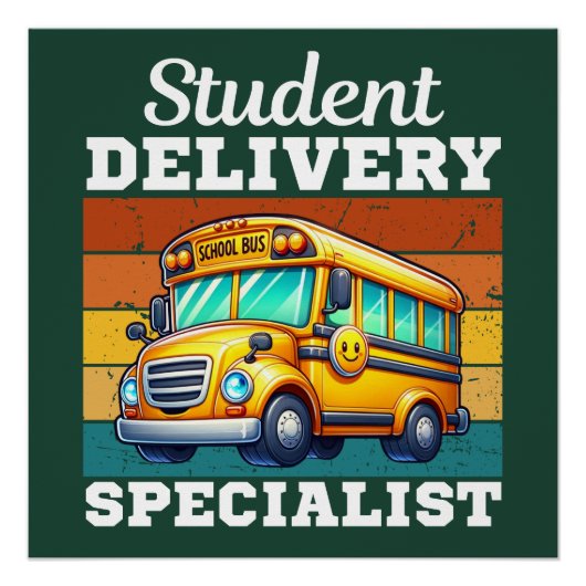 School Bus Driver Shirt | Funny School Gezegden Perfect Poster (Voorkant)