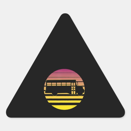 School Bus Driver Sun Design Bus Driver Sticker (Voorkant)