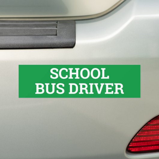 SCHOOL BUS DRIVER-teken/sticker/MAGNET Bumpersticker (Op auto)