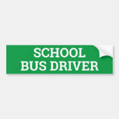 SCHOOL BUS DRIVER-teken/sticker/MAGNET Bumpersticker (Voorkant)