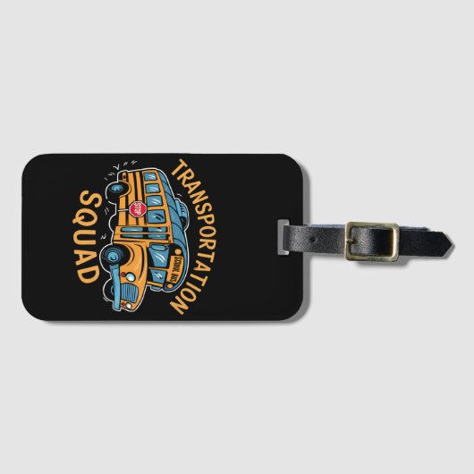 School Bus Driver Transport Squad Bagagelabel (Voorkant (horizontaal))
