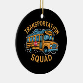 School Bus Driver Transport Squad Keramisch Ornament (Rechts)