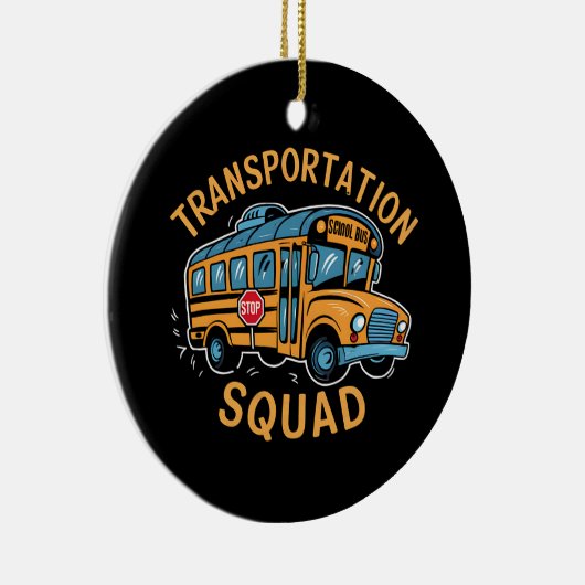 School Bus Driver Transport Squad Keramisch Ornament (Rechts)