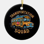 School Bus Driver Transport Squad Keramisch Ornament (Voorkant)