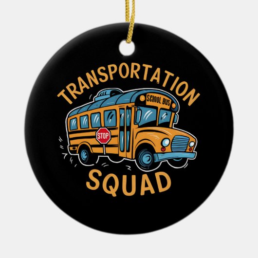 School Bus Driver Transport Squad Keramisch Ornament (Voorkant)