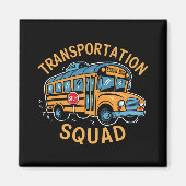 School Bus Driver Transport Squad Magneet (Voorkant)