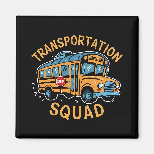 School Bus Driver Transport Squad Magneet (Voorkant)
