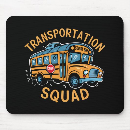 School Bus Driver Transport Squad Muismat (Voorkant)