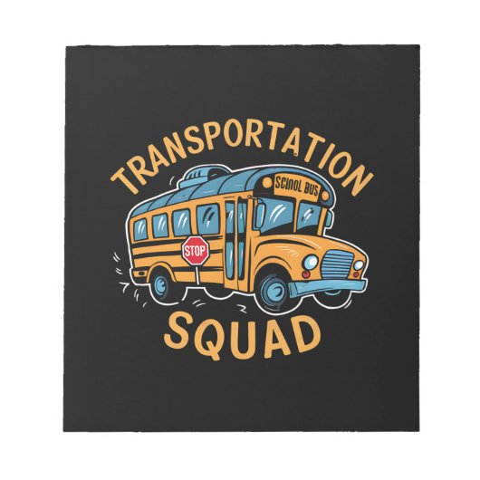 School Bus Driver Transport Squad Notitieblok (Voorkant)