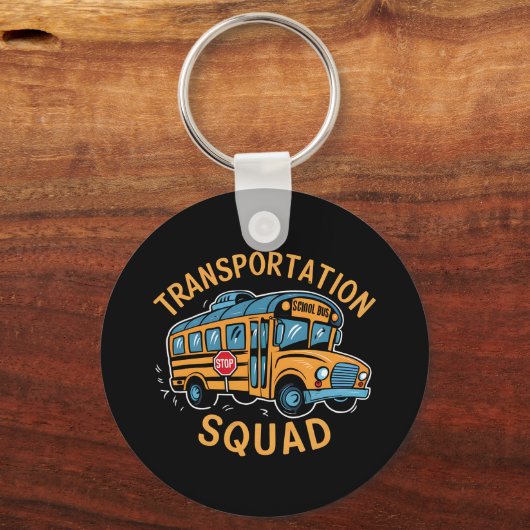 School Bus Driver Transport Squad Sleutelhanger (Voorkant)