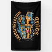 School Bus Driver Transport Squad Spandoek (Verticaal)