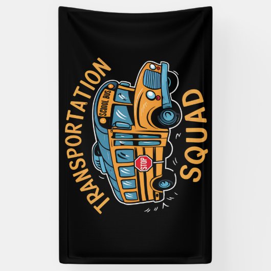 School Bus Driver Transport Squad Spandoek (Verticaal)