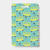 School Bus Driver Yellow Confetti Day Care Badge (Achterkant)