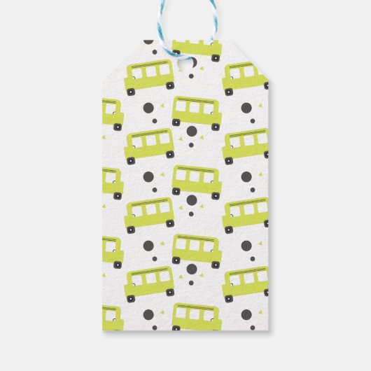 School-bus driver Yellow Confetti Teacher Cadeaulabel (Achterkant)