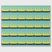 School Bus Driver Yellow Confetti Teacher Wrappi Cadeaupapier (Vlak)