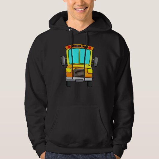 School Bus Driver Yellow Shuttle Student gaat V Hoodie (Voorkant)