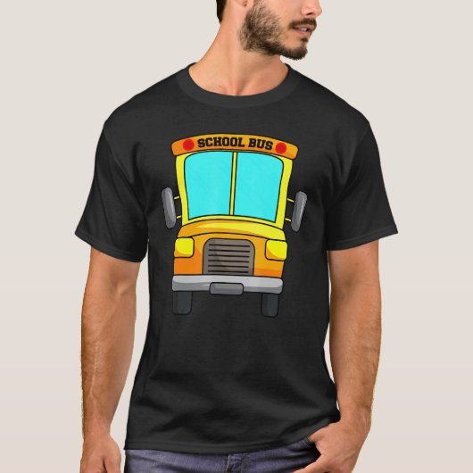 School Bus Driver Yellow Shuttle Student gaat V T-shirt (Voorkant)