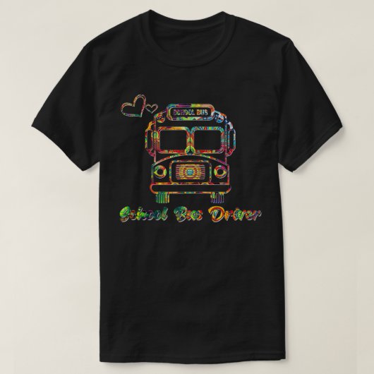 School Bus Driver Yellow Speed Studenten Service T T-shirt (Design voorkant)
