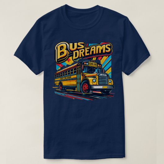 School Bus Dromen 1 T-shirt (Design voorkant)