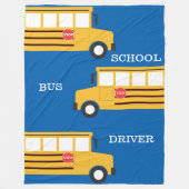 School Bus Fleece Blanket (Voorkant)
