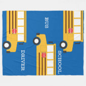 School Bus Fleece Blanket (Voorkant (Horizontaal))